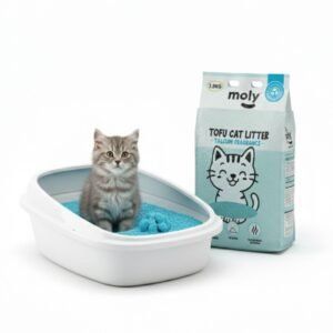 arena para gatos tofu talco 2,8 kg | ecológica, aglomerante y natural – moly 8,4 litros