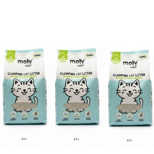arena para gatos de bentonita con carbón activo 2.8 kg | máximo control de olores y alta absorción 3.73 l