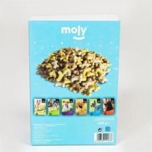 Galletas Puppy 400g de Moly, snack saludable y nutritivo para cachorros. Perfecto para mantener a tu perro feliz y saludable.