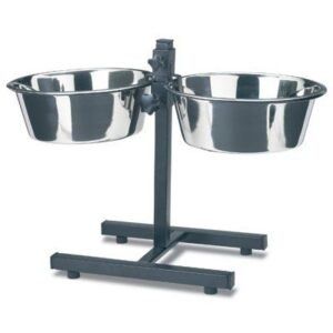 comedero doble regulable 25cm 2 x 2,6 l