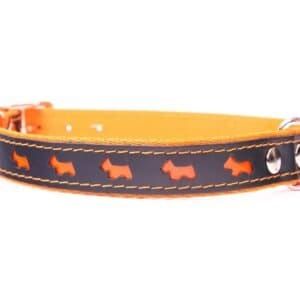 Collar para perros con diseño reflectante y tamaño de 57 cm, ideal para seguridad y comodidad.