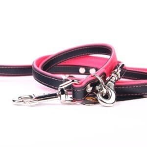 Correa de piel de lujo para mascotas, 220 cm, resistente y elegante, ideal para paseos seguros.