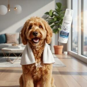 champú en seco en espuma 150 ml moly | limpieza rápida sin agua para perros y gatos