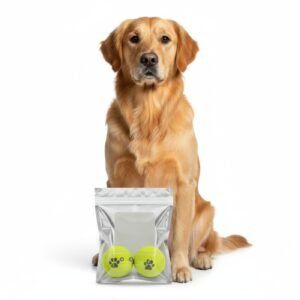 pelota tenis 6,5cm c/huellas pack.2