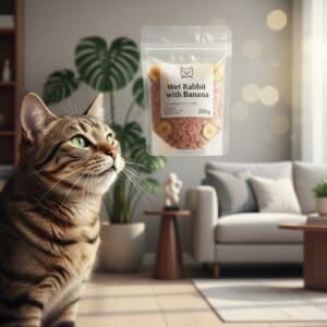 paté para gato alpha spirit de conejo con plátano – alimento húmedo natural sin cereales 200 gr