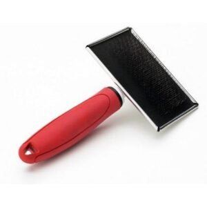 Cepillo profesional para perros grandes, ideal para pelaje medio y largo, con tarjeta metálica extragrande Moly Confort.