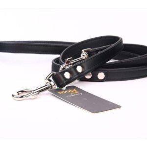 Correa de piel luxury de 220 cm para mascotas, resistente y elegante, perfecta para paseos con estilo.