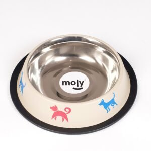 comedero de acero anti deslizante draw mascot – 16 cm / 0,55 l