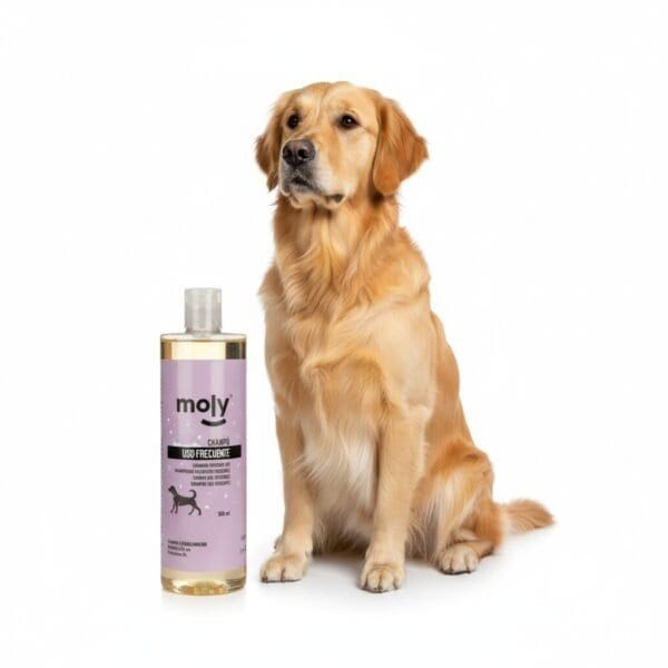 champú uso frecuente 500 ml moly | limpieza suave y diario para todo tipo de perros