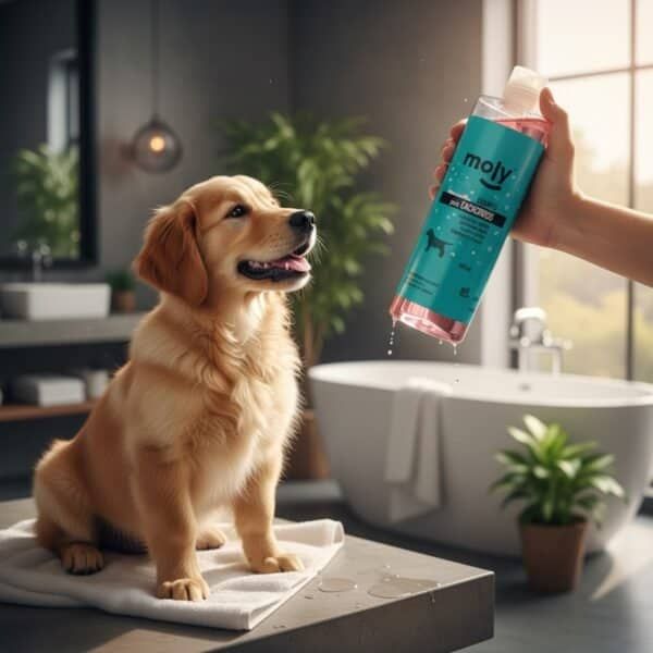 champú para cachorros 500 ml moly | limpieza ultra suave para pieles sensibles