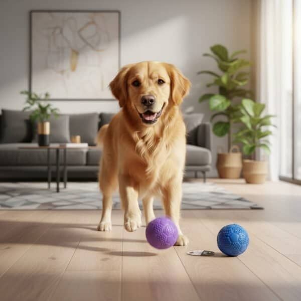 pelota caucho c/ sonido 5 cm