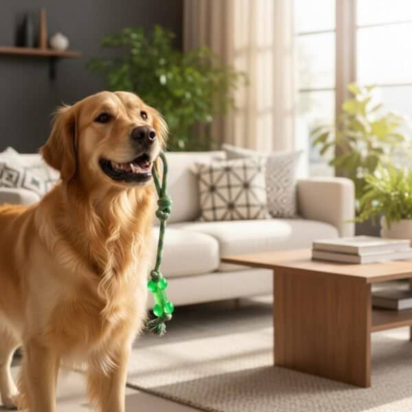 mordedor tpr 50 cm green moly | juguete xl resistente para perros grandes y muy activos