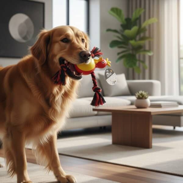 mordedor gallina para perros 21 cm moly | juguete resistente, divertido y estimulante