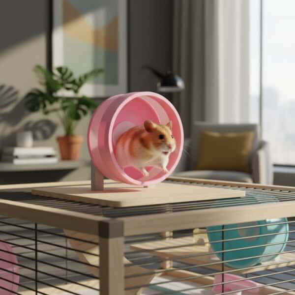 ruleta hamster 14.5cm plastico cerrada