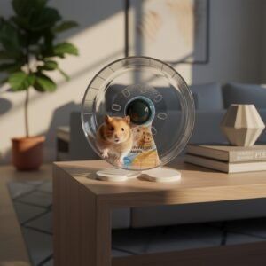 ruleta hamster con soporte 17*10.7*19.3 cm