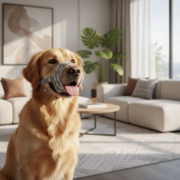 bozal deluxe nubes talla s moly | suave, ajustable y transpirable para perros pequeños