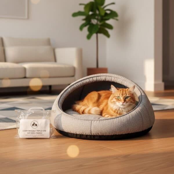 cuna confortable triple uso gato perro