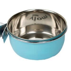 Comedero multiusos para perros y gatos, acero inoxidable, 12,5cm, ajustable para alimentación cómoda.