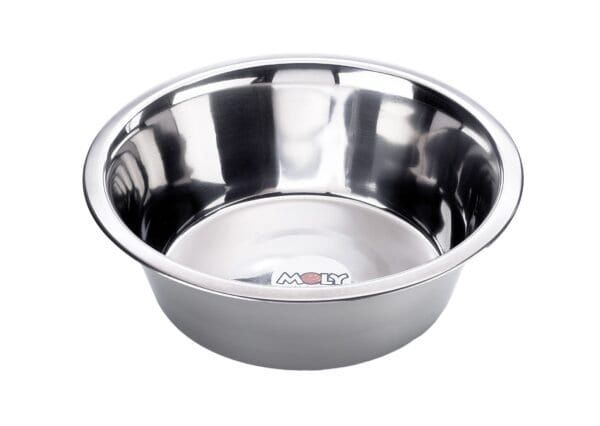 Comedero ecológico para mascotas en acero inoxidable 25 cm, capacidad 2.60L, durable y fácil de limpiar.