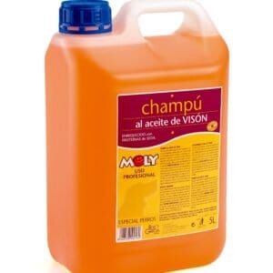Champú para perros con aceite de visón, nutritivo, brillante y suave para pelaje largo y sedoso.
