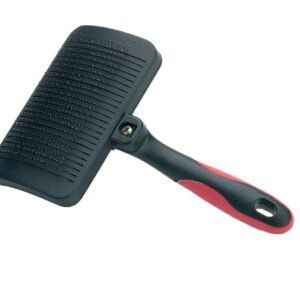 Cepillo para perros medianos y grandes, con sistema autolimpiante y cerdas suaves para eliminar pelo muerto.