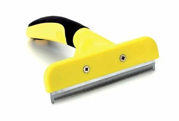 Rastrillo quitapelo profesional para peludos, elimina pelo muerto y enredos de manera rápida y segura.