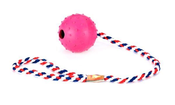 pelota caucho 6cm c/ramal nylon