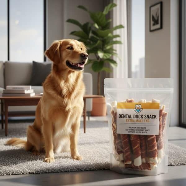 dental snack de pato extra maxi 1 kg | masticación prolongada y cuidado dental para perros grandes