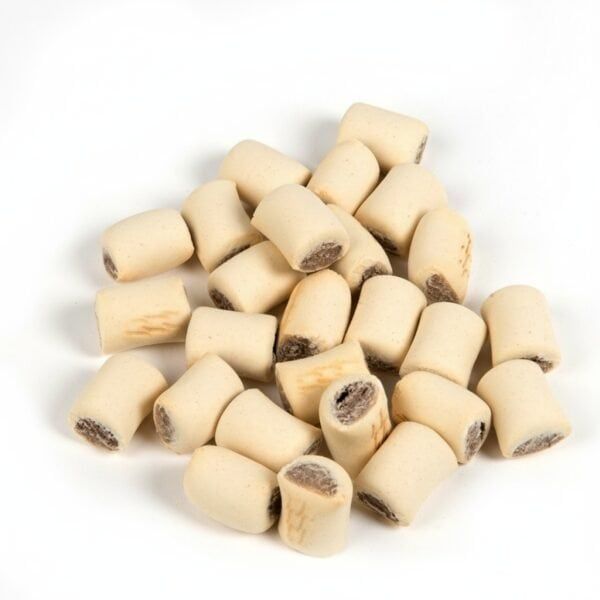 galletas mini rolls de médula 200 g | snack relleno y crujiente para perros – moly