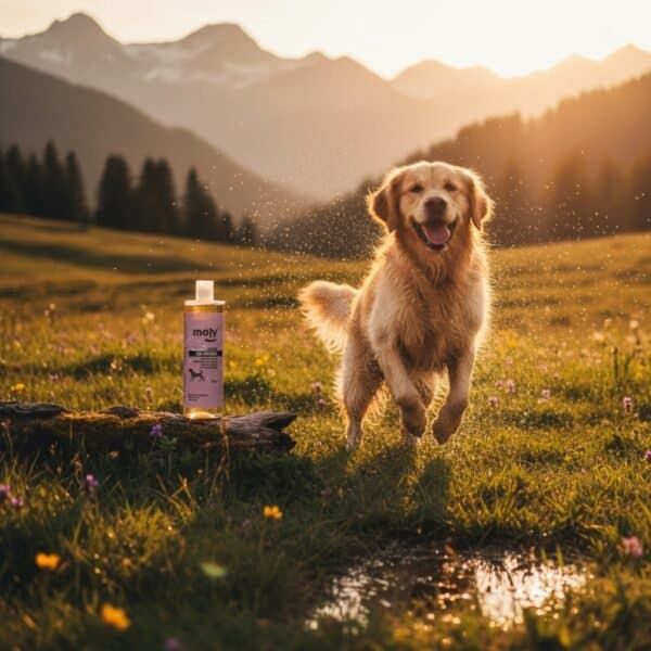 champú uso frecuente 500 ml moly | limpieza suave y diario para todo tipo de perros