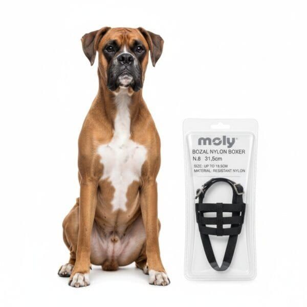 bozal de nylon para boxer n.º 8 (31,5 cm) | ajuste seguro y cómodo – moly