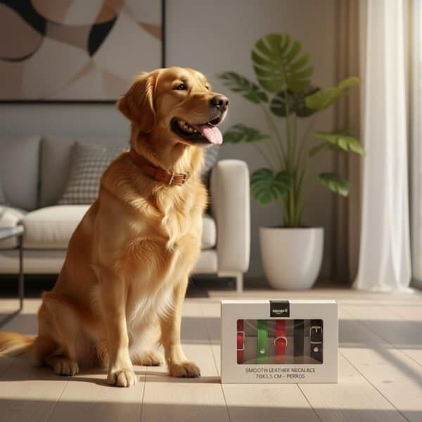 collar cuero liso 70x3,5 cm