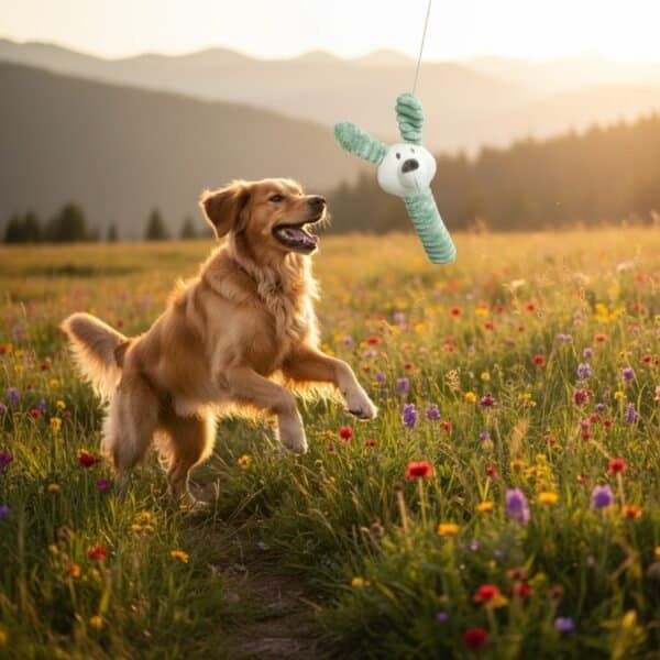 peluche rabbit para perros 26 cm moly | juguete suave con sonido, resistente y súper divertido