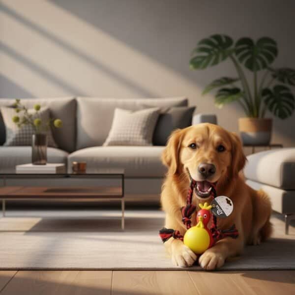 mordedor gallina para perros 21 cm moly | juguete resistente, divertido y estimulante