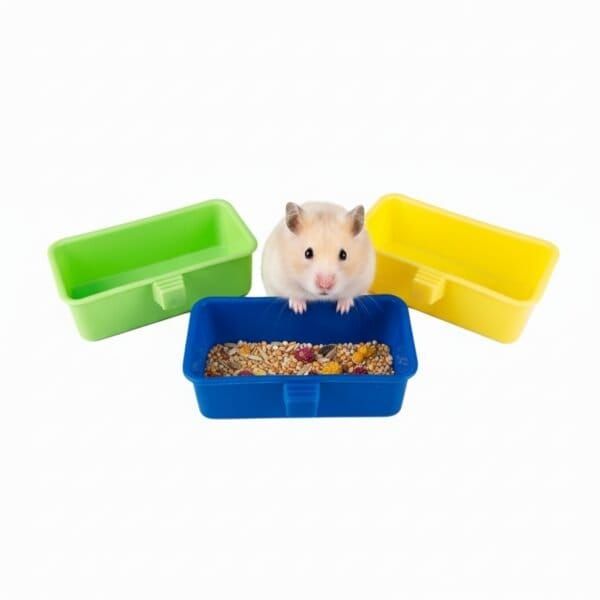 comedero cuadrado hamster