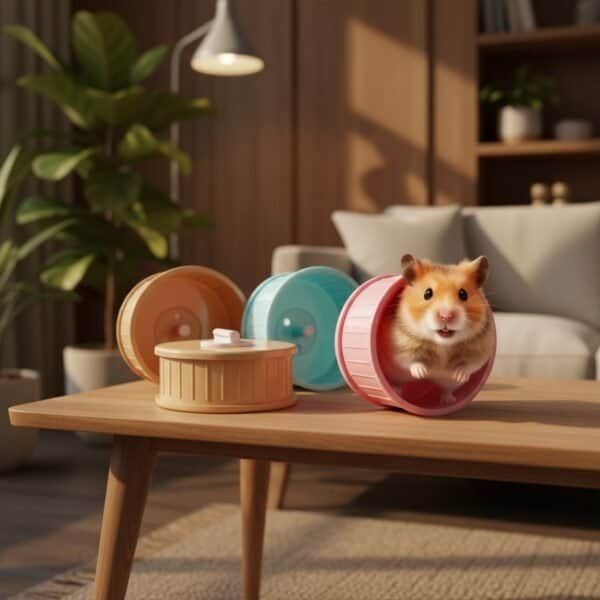 ruleta hamster 14.5cm plastico cerrada
