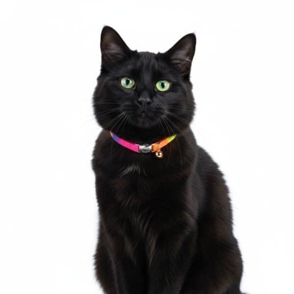 collar gato fluorescente