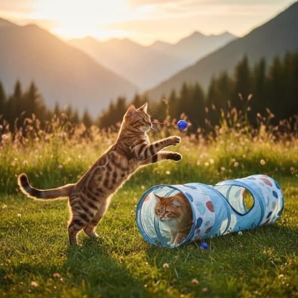 tunel gato multiuso interactivo 25*90 cm