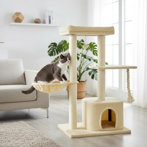 rascador de gato Árbol interactiv high design 121*