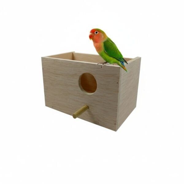 nido agapornis horizontal madera 22,5x14x14