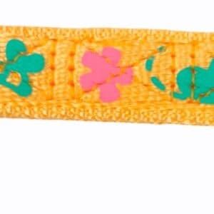 collar nylon flower 15 20 x 0,80cm c/cascabel