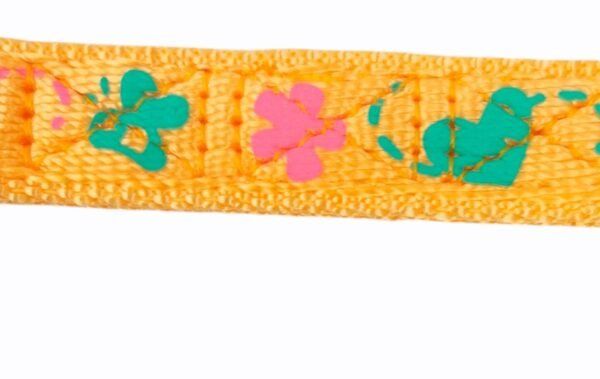 collar nylon flower 15 20 x 0,80cm c/cascabel