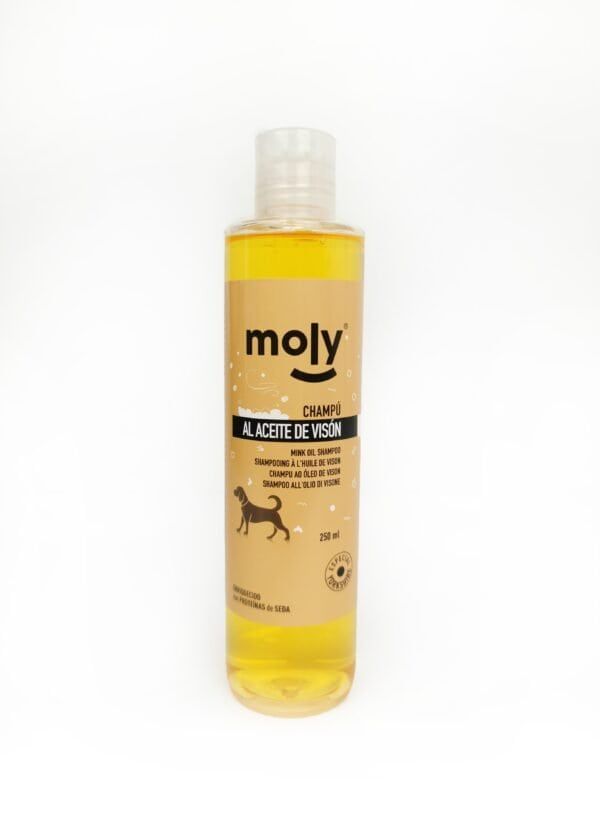 Aceite de visón para perros Yorkshire, brillo y suavidad.