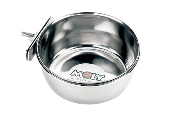 Comedero de acero inoxidable ajustable, ideal para perros y gatos, de 7,5cm de diámetro.