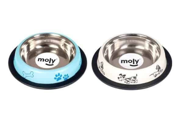 Comedero para gatos de acero inoxidable, 12cm y 0,22L, con opción de diseño divertido y resistente para alimentación.