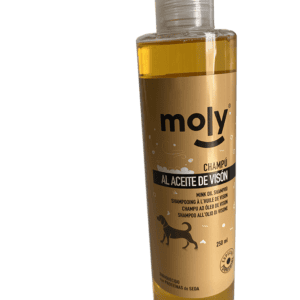 Champú aceite de visón 250ml para perros Yorkshire, nutre y da brillo profundo al pelaje.