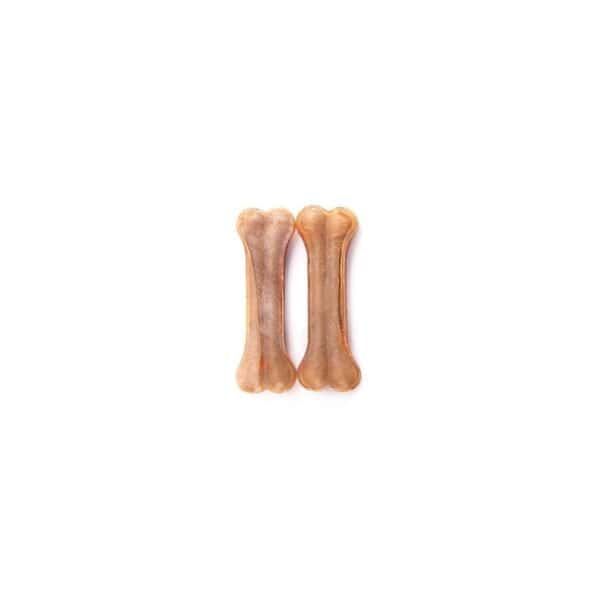 Hueso de perro natural, duradero y saludable para perros pequeños y medianos. Snack natural de 11 cm para morder y entretener.