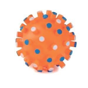 Pelota dental vinilo con 8,5 cm, ideal para la higiene bucal de perros y mascotas.
