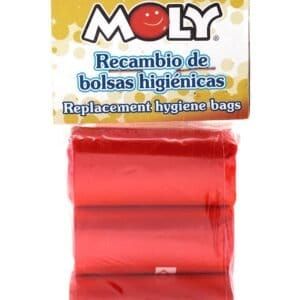 Bolsas Higiénicas resistentes y prácticas para paseos con perros, pack de 3 rollos de 20 bolsas cada uno.