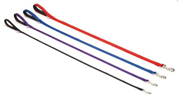 ramal de nylon confort 120 cm x 2 cm con mango acolchado | correa resistente para perros – moly